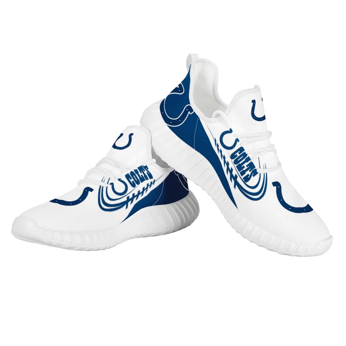 Women's Indianapolis Colts Mesh Knit Sneakers/Shoes 004
